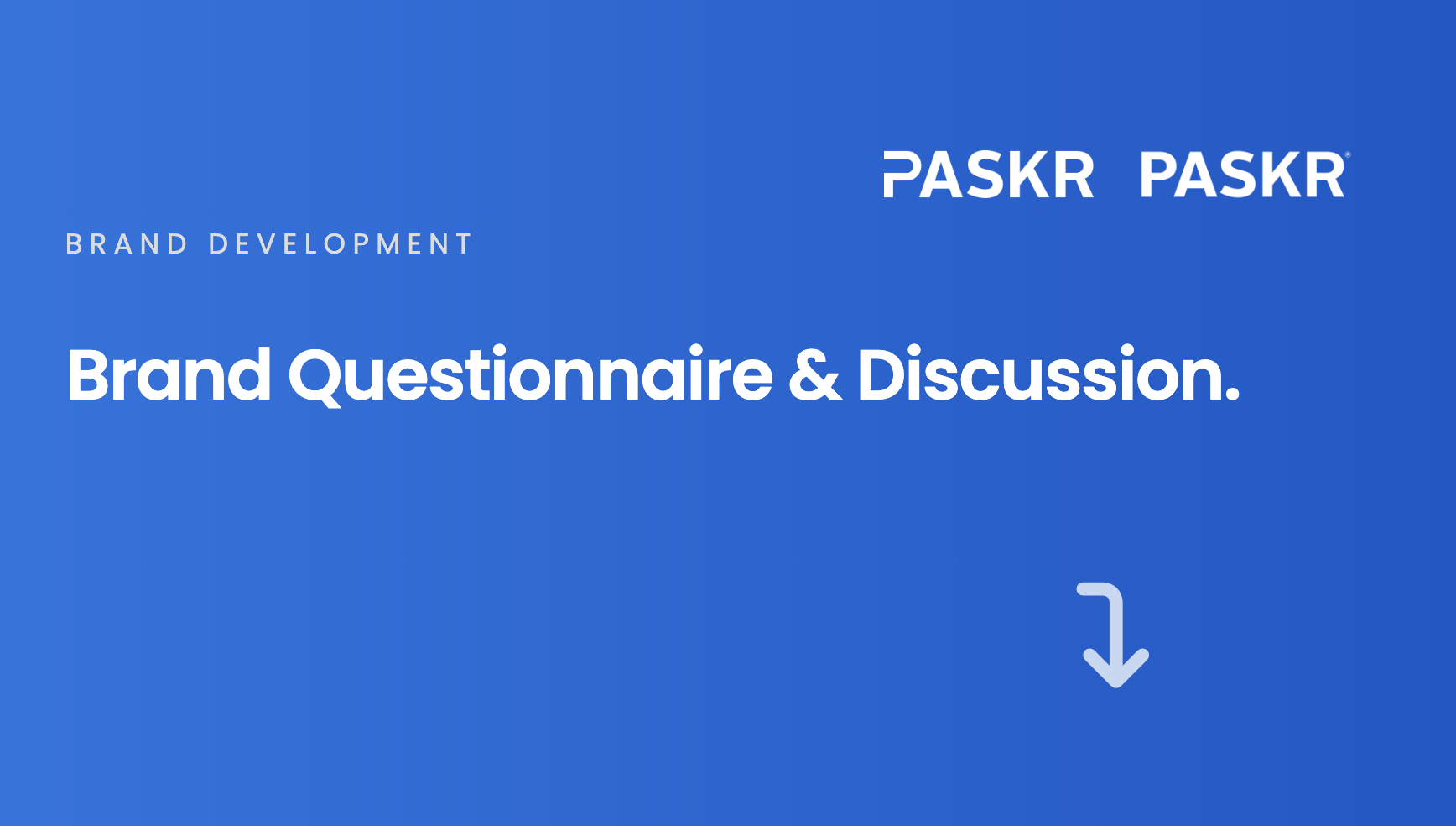 Team-wide brand questionnaire responses from the paskr team
