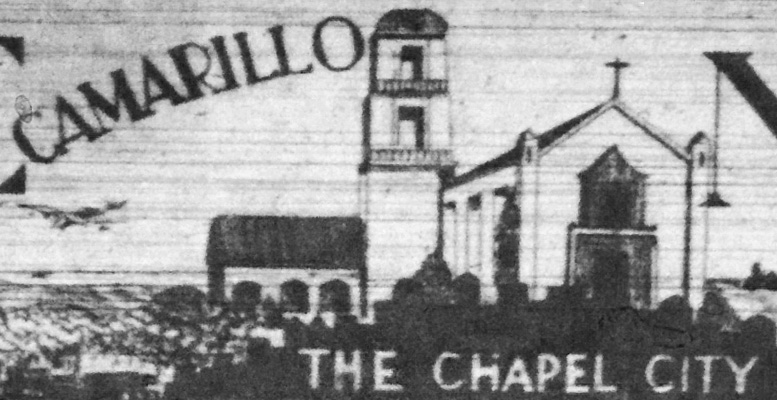 Nameplate detail from The Camarillo News reading The Chapel City