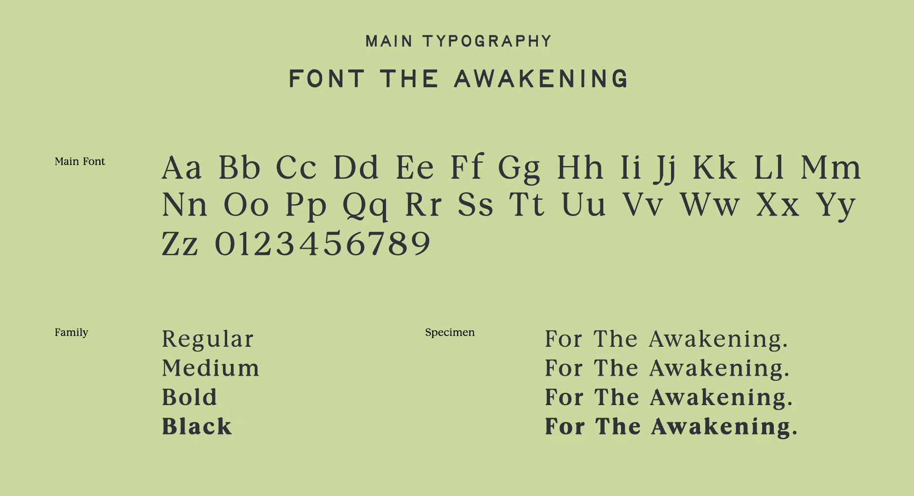 Custom Seedbed serif typeface — old-book forms redrawn modern, seeds in the letterforms